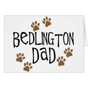 Bedlington pappa hälsningskort