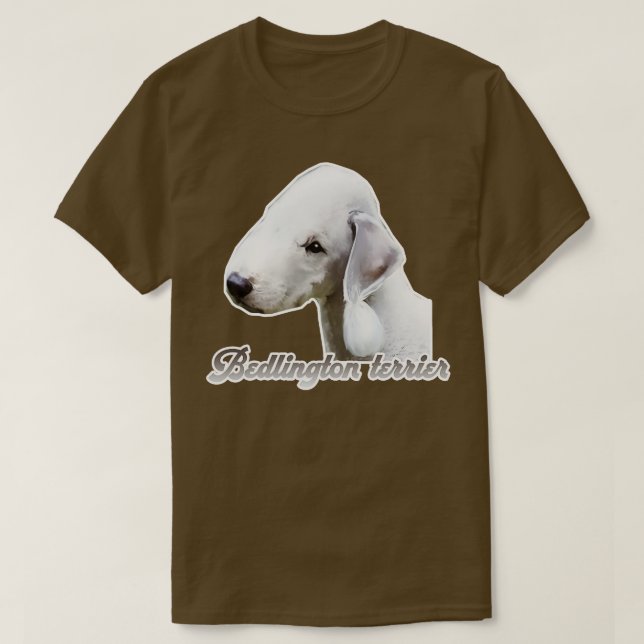 Bedlington skräcker t shirt (Design framsida)