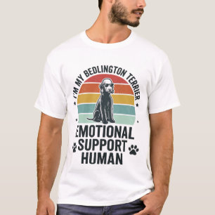 Bedlington Terrier Emotionellt Stöd Människa Vinta T Shirt