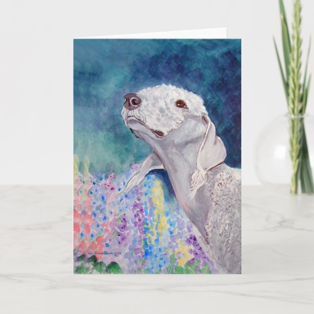Bedlington Terrier Greeting Cards Kort (Framsida)