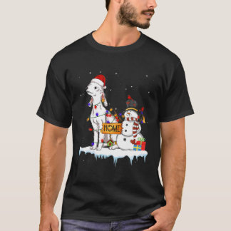 Bedlington Terrier Hund jul Snögubbe Julafton Ligh T Shirt