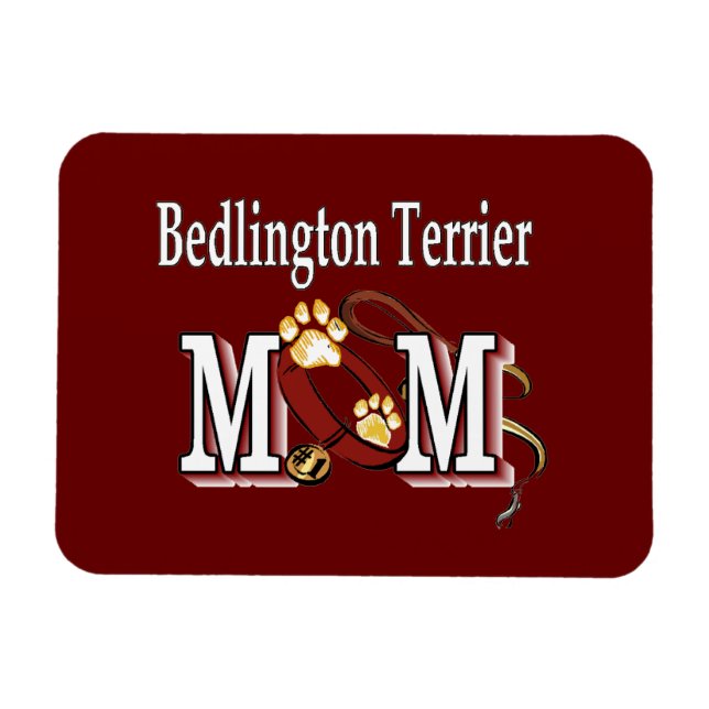 Bedlington Terrier Hund MAMMA Magnet (Horisontell)