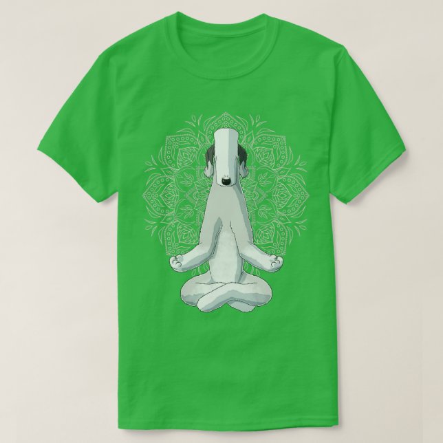 Bedlington Terrier Hund meditate T Shirt (Design framsida)