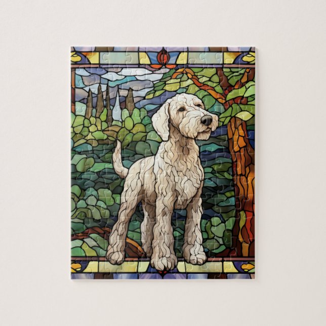 Bedlington Terrier Hund Puzzle Pussel (Vertikal)