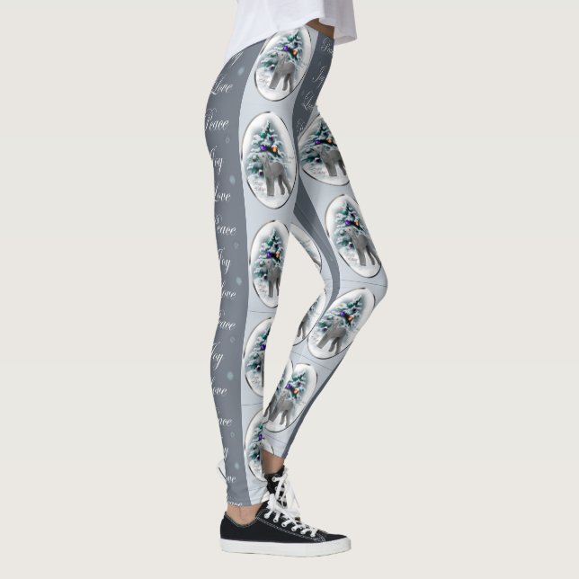 Bedlington Terrier-jul Leggings (Höger)