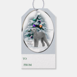 Bedlington Terrier-Juletiketter Presentetikett