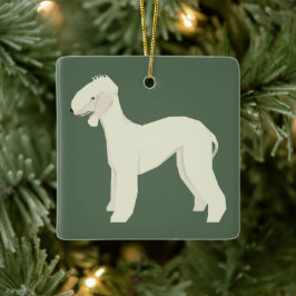 Bedlington Terrier Julgransprydnad Keramik