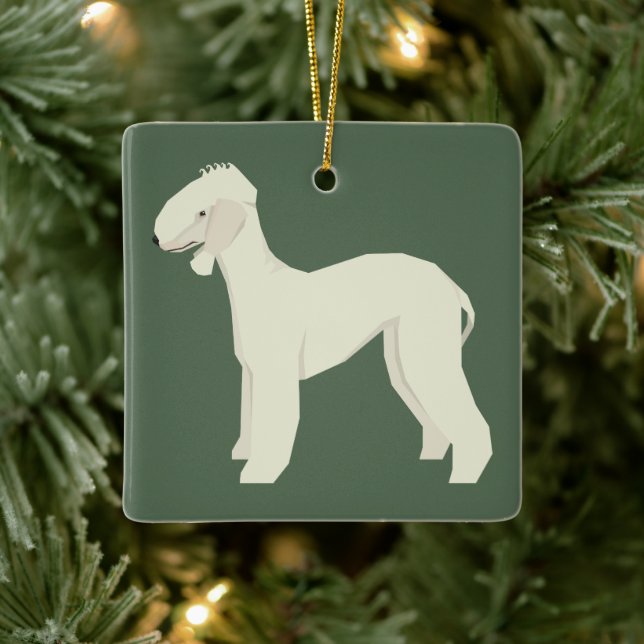Bedlington Terrier Julgransprydnad Keramik (Träd)