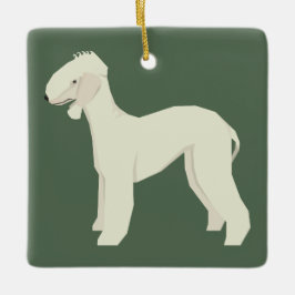Bedlington Terrier Julgransprydnad Keramik