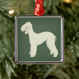 Bedlington Terrier Julgransprydnad Metall