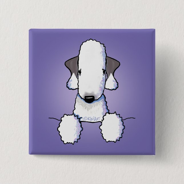 Bedlington Terrier Knapp (Framsida)