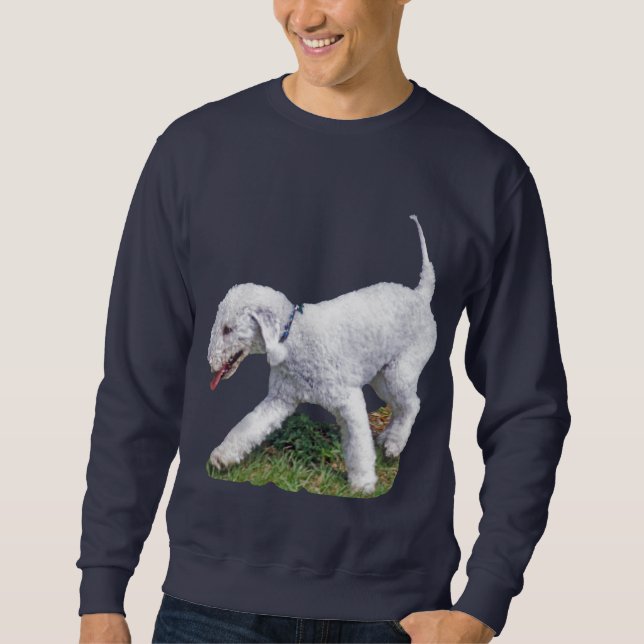 Bedlington Terrier Långärmad Tröja (Framsida)