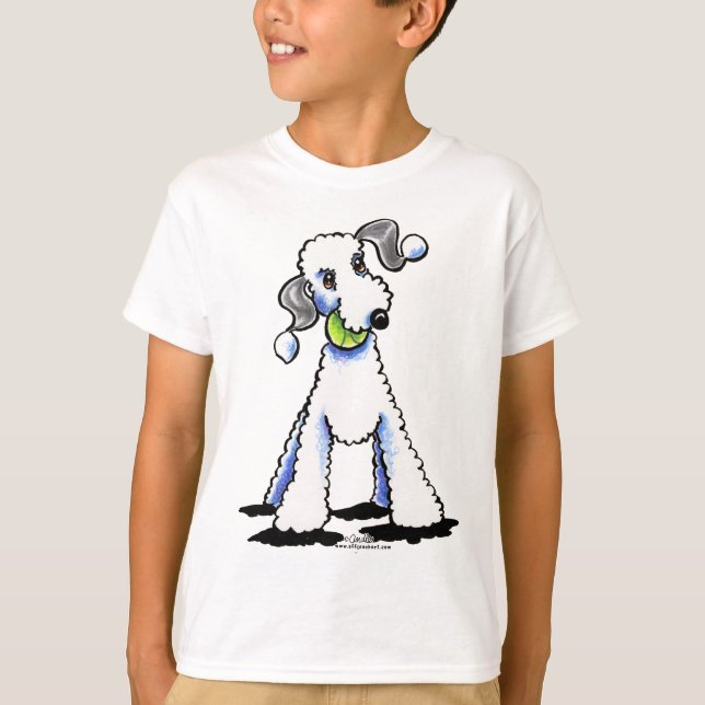 Bedlington Terrier Låt oss Play T-shirt (Framsida)