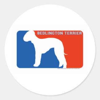 Bedlington Terrier Major League Hund Sticker Runt Klistermärke