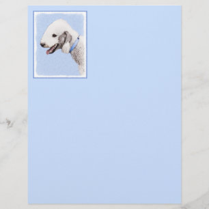 Bedlington Terrier-målning - Original Hund Art