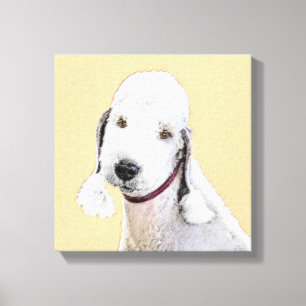 Bedlington Terrier-målning - Original Hund Art Canvastryck
