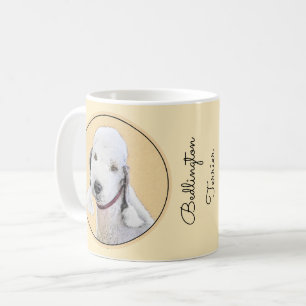 Bedlington Terrier-målning - Original Hund Art Kaffemugg