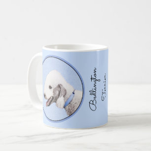 Bedlington Terrier-målning - Original Hund Art Kaffemugg