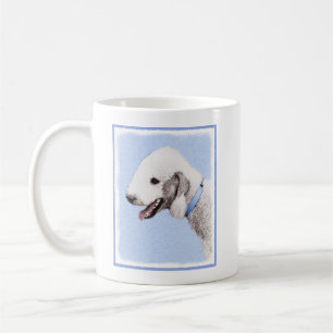 Bedlington Terrier-målning - Original Hund Art Kaffemugg