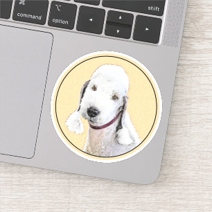 Bedlington Terrier-målning - Original Hund Art Klistermärken
