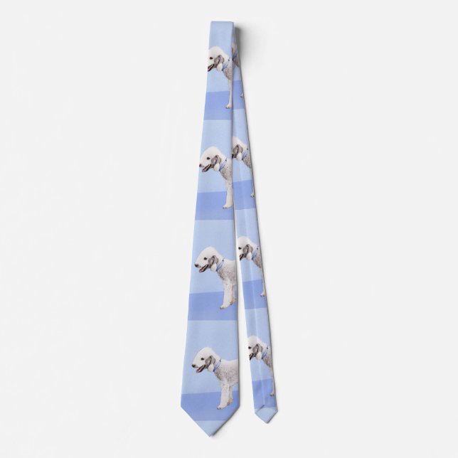 Bedlington Terrier-målning - Original Hund Art Slips (Framsida)