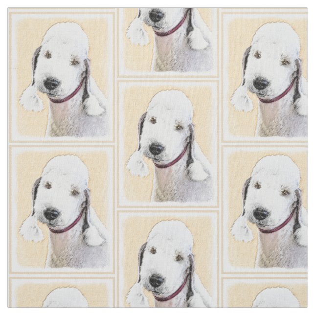 Bedlington Terrier-målning - Original Hund Art Tyg (Provkarta)