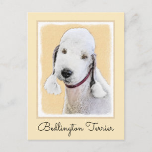Bedlington Terrier-målning - Original Hund Art Vykort