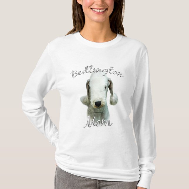 Bedlington Terrier Mamma 2 T Shirt (Framsida)