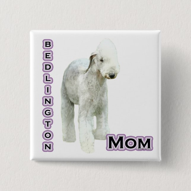 Bedlington Terrier Mamma 4 - Knapp (Framsida)