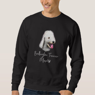 Bedlington Terrier Mamma Cute Puppy Hundägare Lång Ärmad Tröja