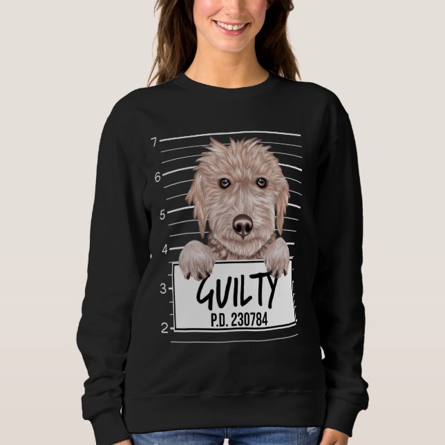 Bedlington Terrier Mugshot Guilty Hund T Shirt (Framsida)