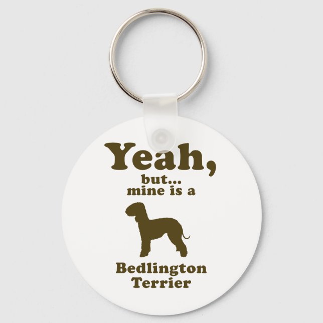 Bedlington Terrier Nyckelring (Framsida)