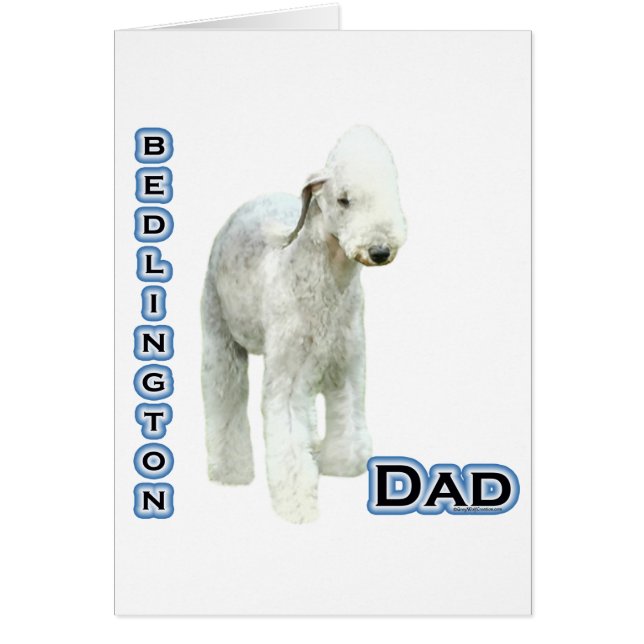 Bedlington Terrier Pappa 4 Hälsningskort (Framsidan)