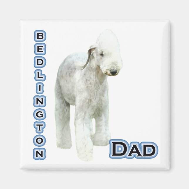 Bedlington Terrier Pappa 4 - Magnet (Framsidan)