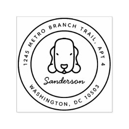 Bedlington Terrier Returadress Frimärke Self-Bläck Självfärgande Stämpel