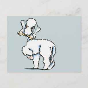 Bedlington Terrier Rosie Vykort