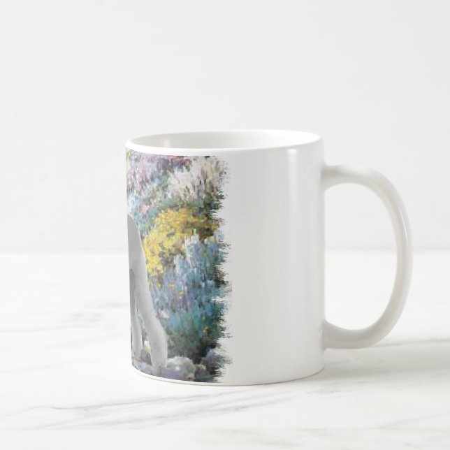 Bedlington Terrier Summer Garden Art Kaffemugg (Höger)