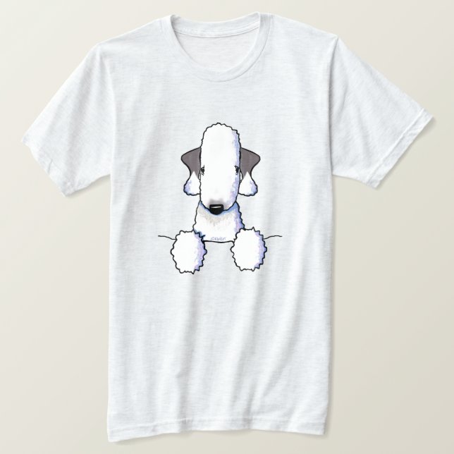 Bedlington Terrier T Shirt (Design framsida)