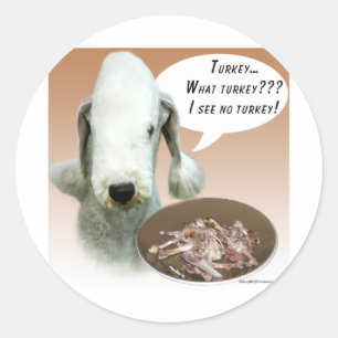 Bedlington Terrier Turkiet Runt Klistermärke