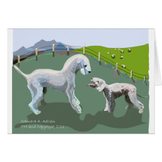 Bedlington Terriers - Möte din Hero Hälsningskort
