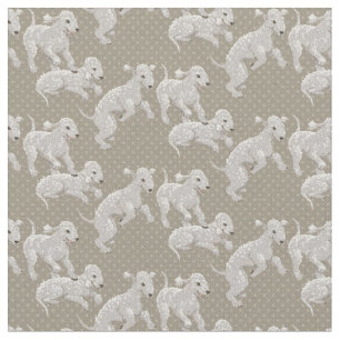 Bedlington Terriers Tyg