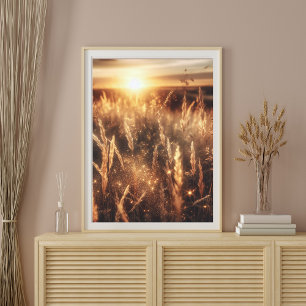 Bedöm liggande liggande liggande natur - solnedgån poster