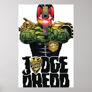 bedöma dredd designkonst poster