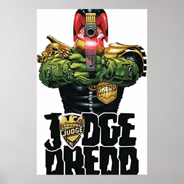 bedöma dredd designkonst poster (Framsidan)