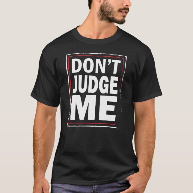 Bedöma inte MIG - rolig manar svart tshirt Tröja (Framsida)