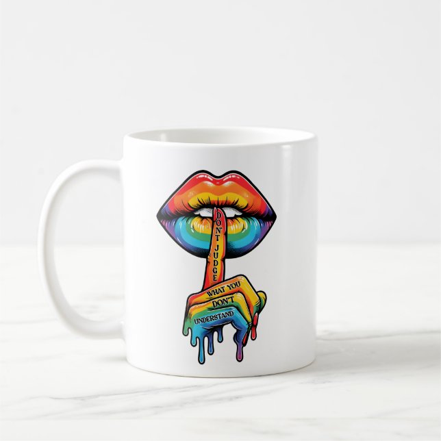 bedöma inte vad du inte förstår kaffemugg (Vänster)