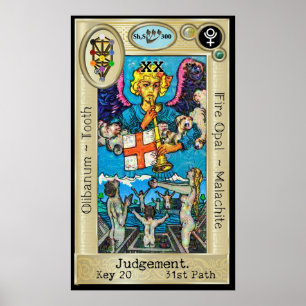 Bedömning för ~ för Ifdawn Deepdream Tarot nyckel Poster