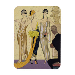 Bedömningen av Paris, 1920-30 (pochoirtrycket) Magnet