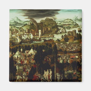 Bedömningen av Paris och det Trojan krig, 1540 Magnet