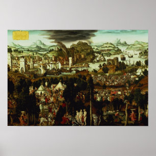 Bedömningen av Paris och det Trojan krig, 1540 Poster